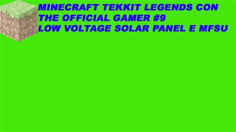 low voltage solar panel tekkit